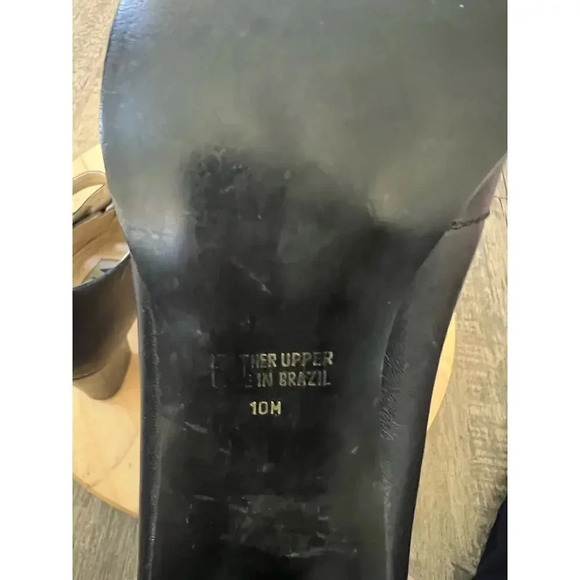 Mia Women's Black 3 strap block Heel Pump Shoes Size 10M - Picture 6 of 6